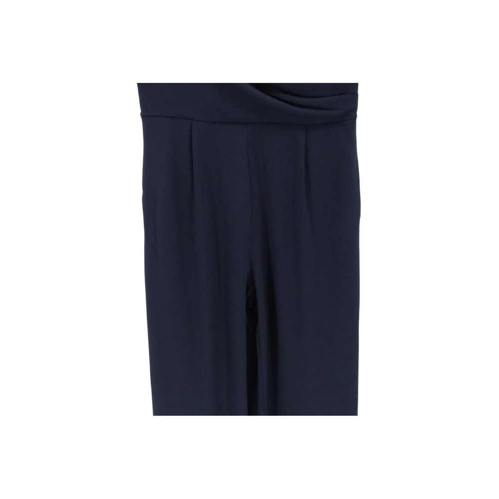 J McLaughlin Nicole Jumpsuit S Navy Blue V Neck Wide Leg Stretch Work Travel - Picture 5 of 10